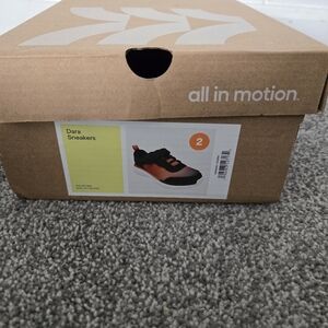 All in Motion Kids Dara Sneakers - Black and Orange